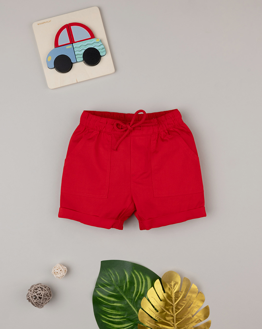 Pantalones cortos niño basic rojo - Prénatal