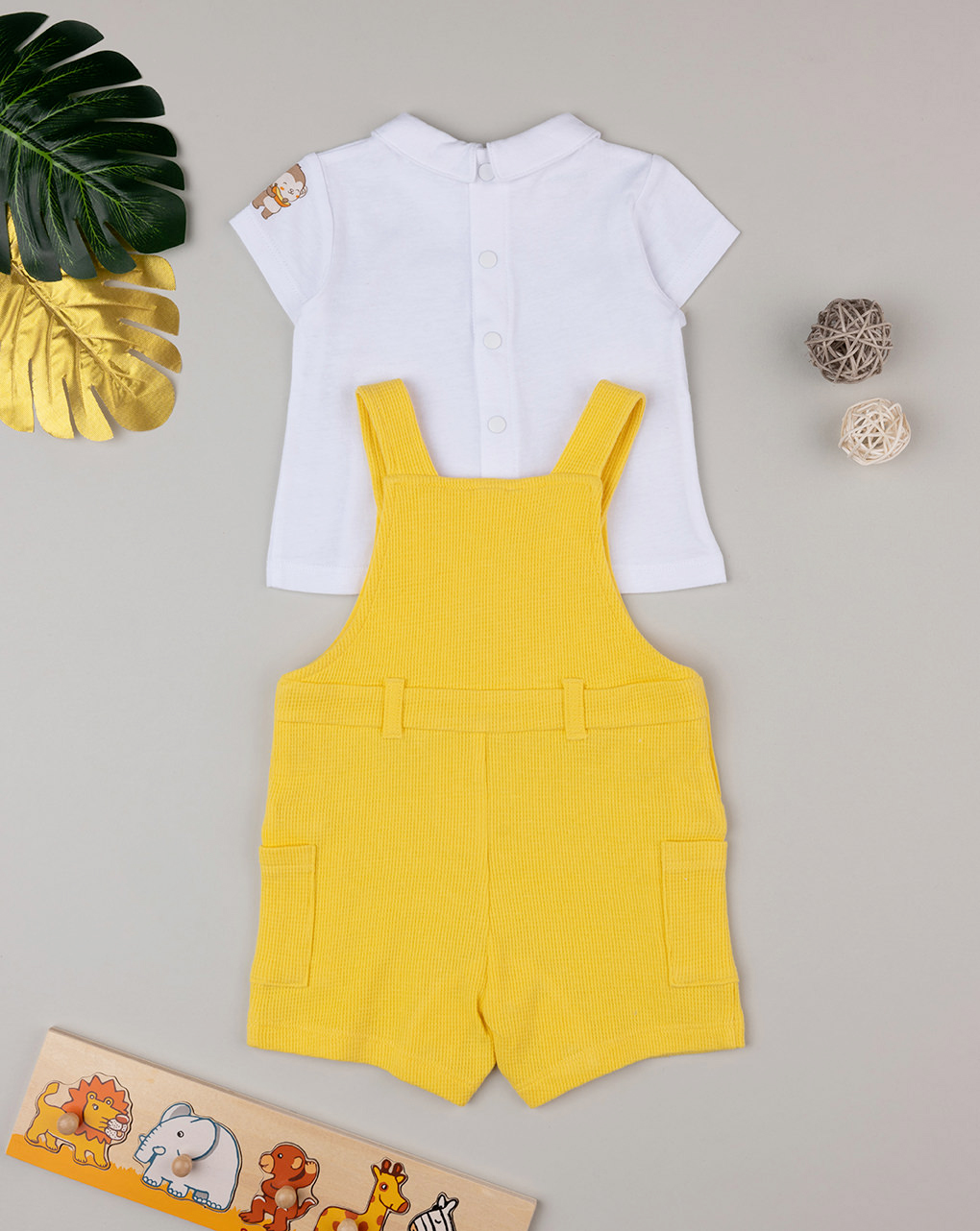 Conjunto corto de jersey y peto para bebé - Prénatal