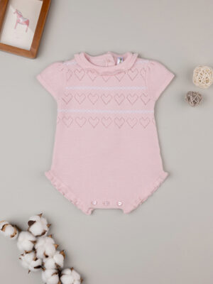 Pelele recién nacido tricot rosa - Prénatal