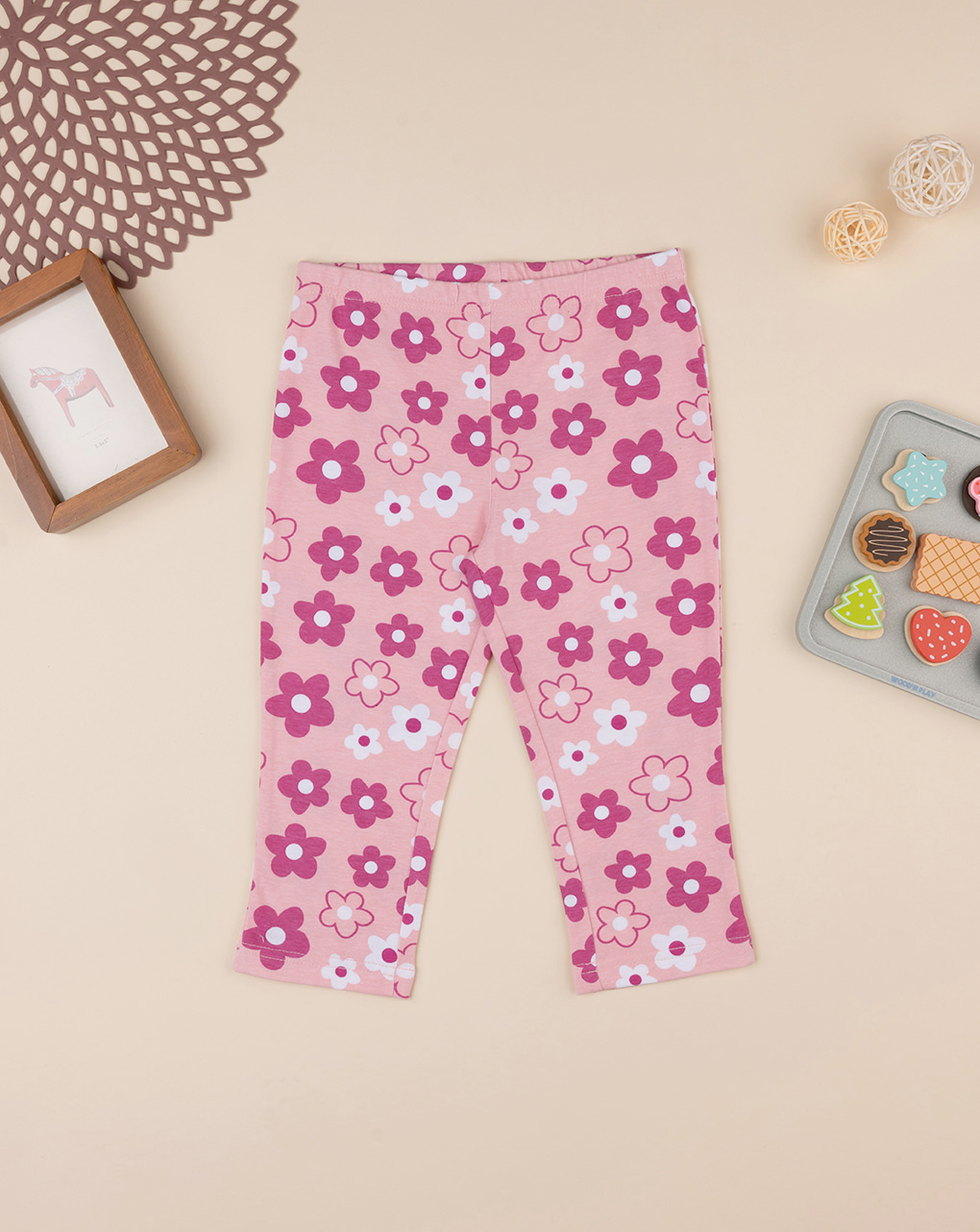 Legging 'flowers' rosa de niña - Prénatal