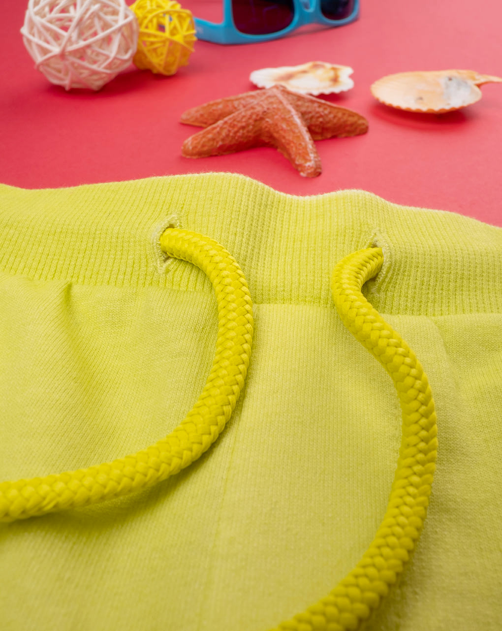 Pantalón corto amarillo de niño con efecto sombreado - Prénatal