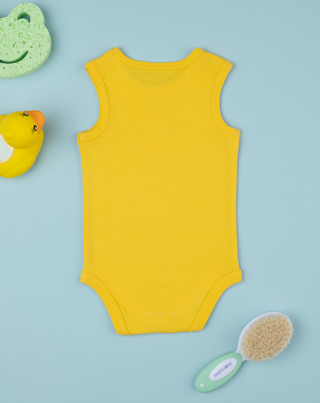 Body con hombros anchos para recién nacido con estampado amarillo - Prénatal