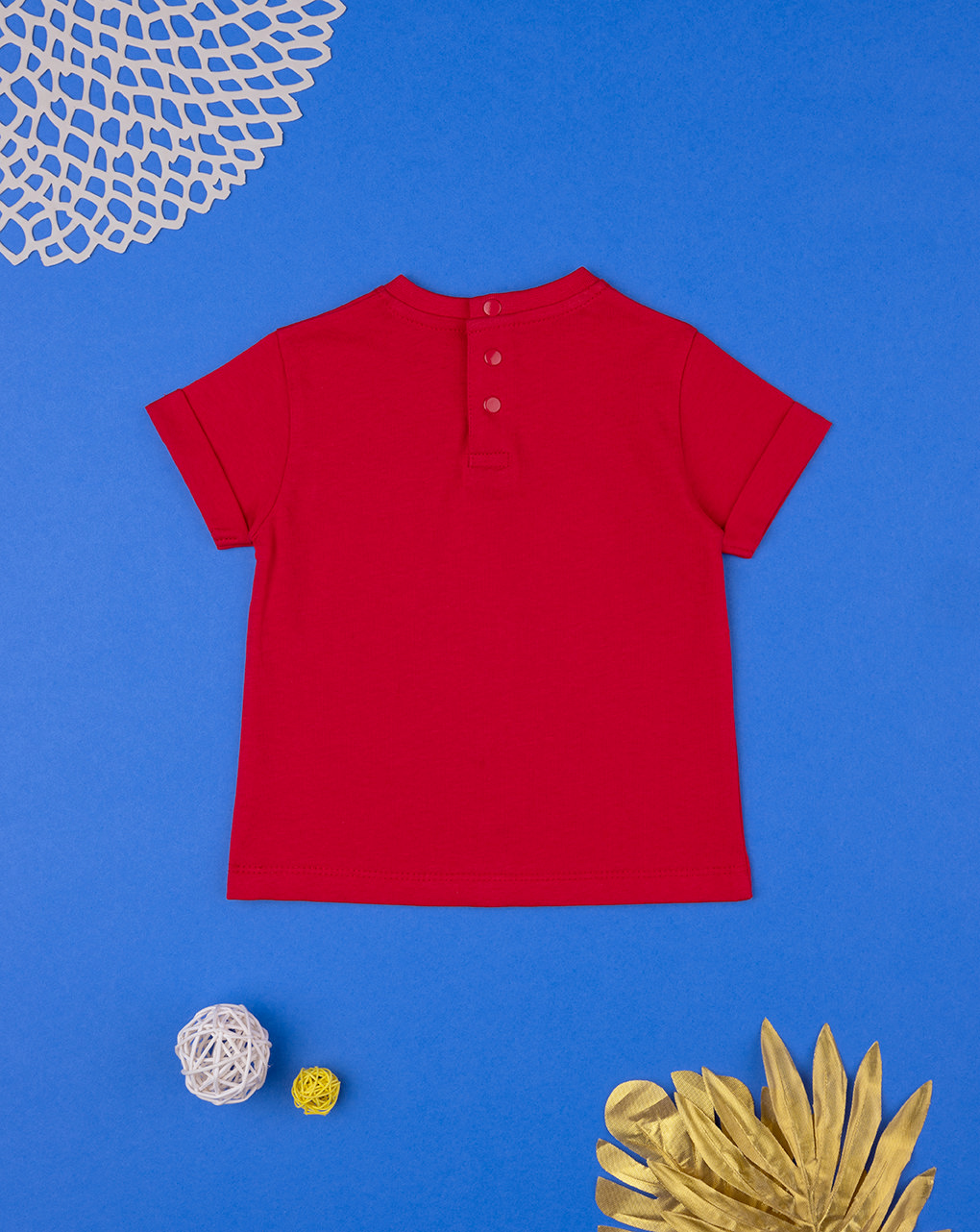 Camiseta de chico de manga corta con bolsillo de cambray - Prénatal