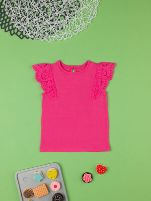 Camiseta niña sangallo rosa - Prénatal