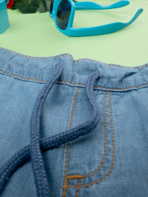 Pantalón corto básico de niño en chambray - Prénatal