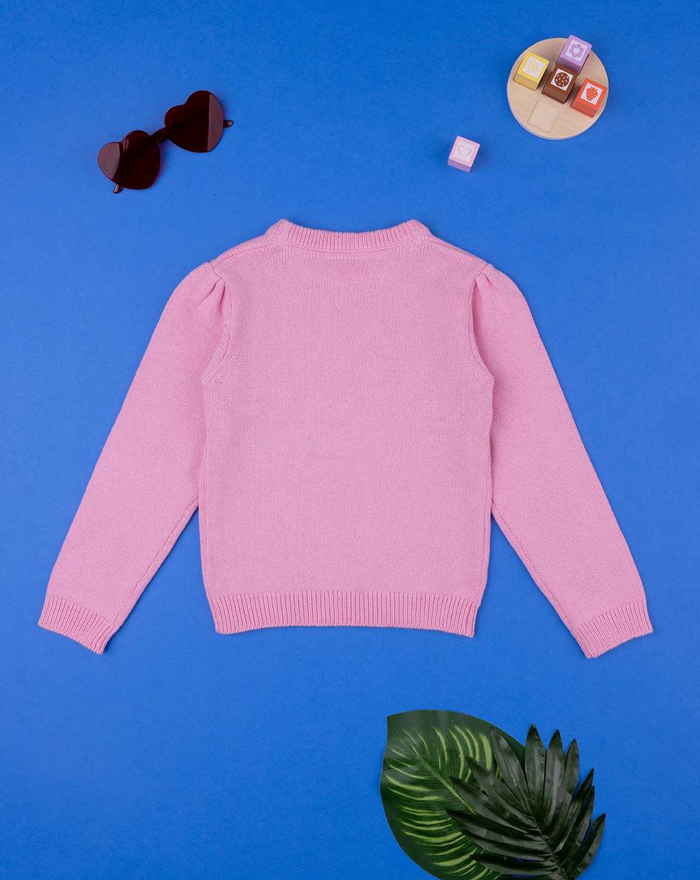 Jersey tricot rosa 'golden heart' de niña - Prénatal