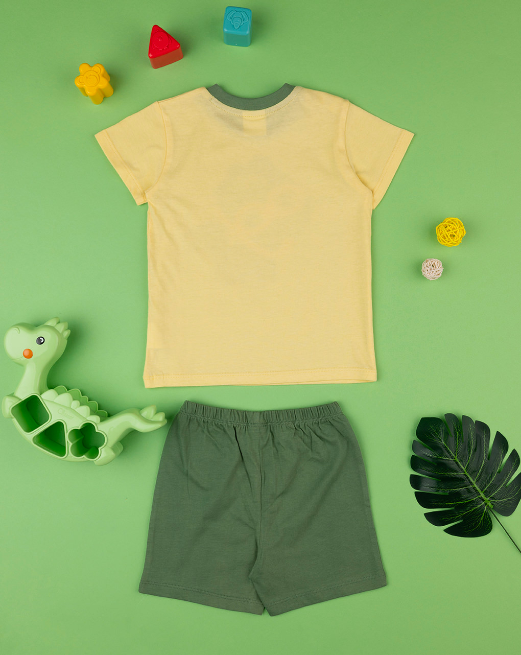 Pijama de punto amarillo/verde de niño - Prénatal