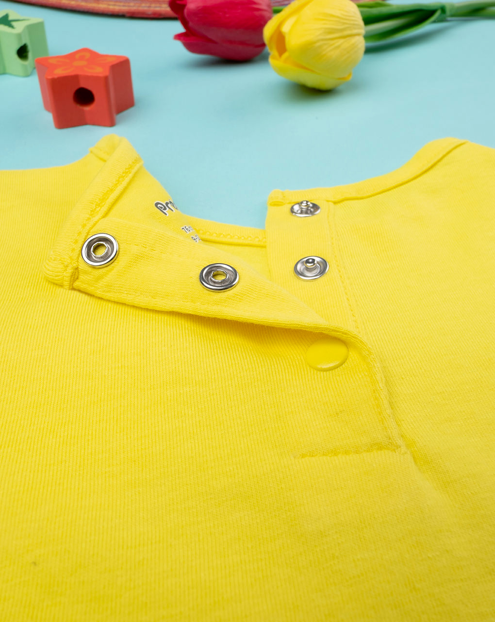 Camiseta amarilla de manga corta para bebé niña - Prénatal Store Online