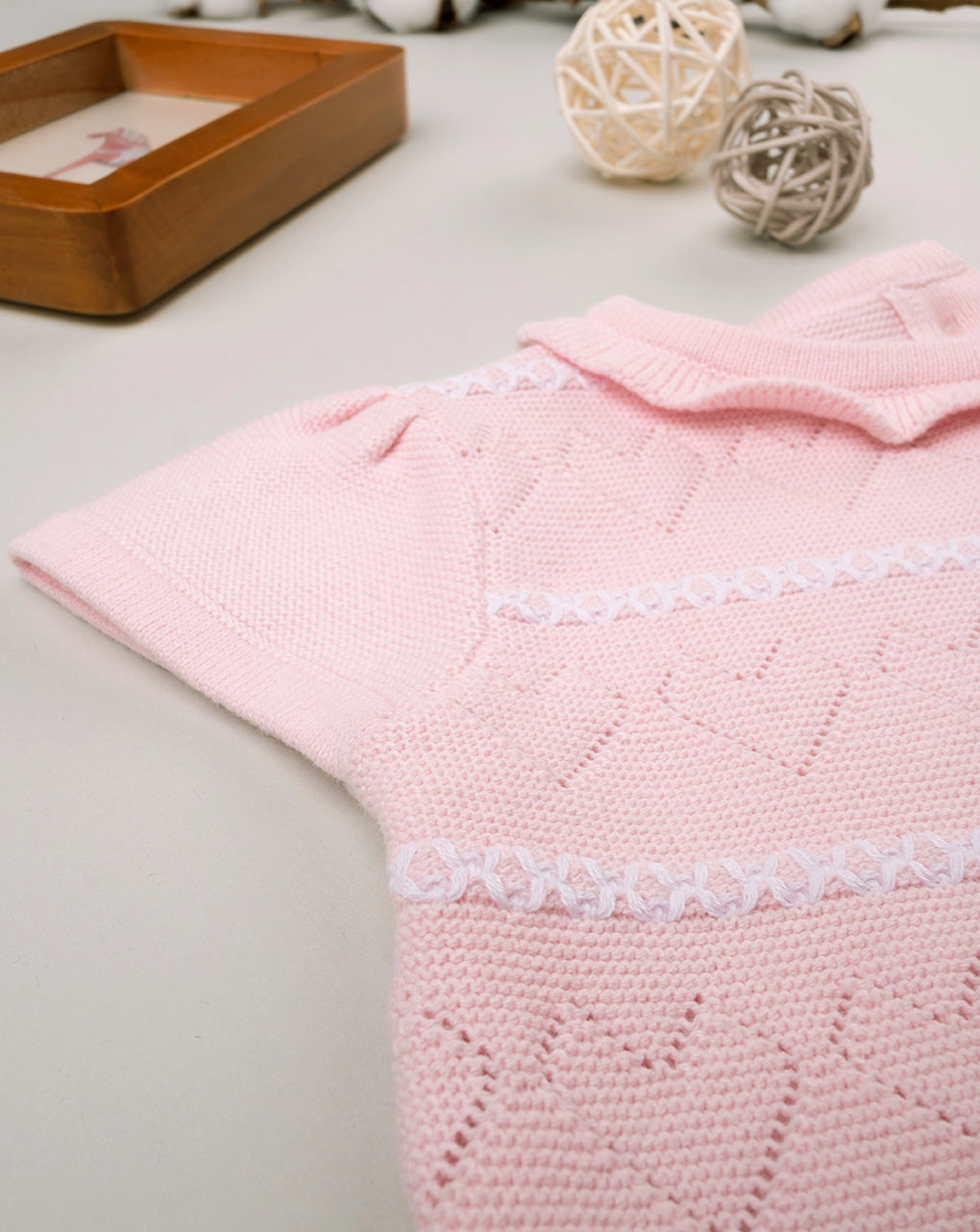 Pelele recién nacido tricot rosa - Prénatal