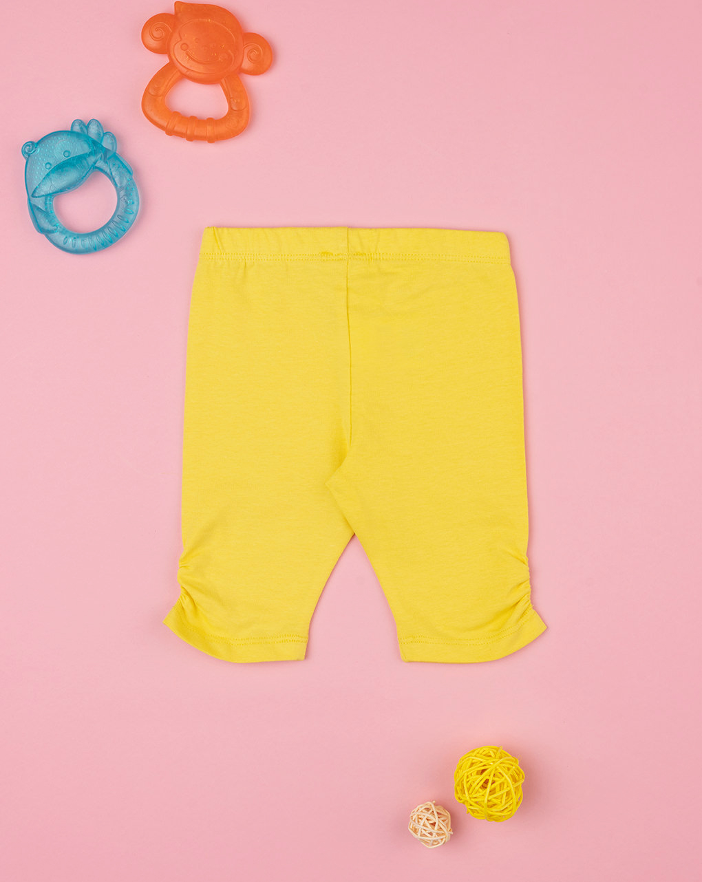 Leggings amarillo fluorescente de niña - Prénatal Store Online
