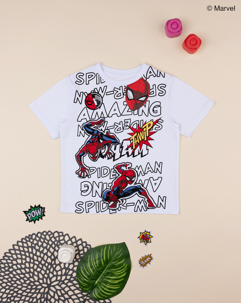 Camiseta infantil de media manga spiderman - Prénatal