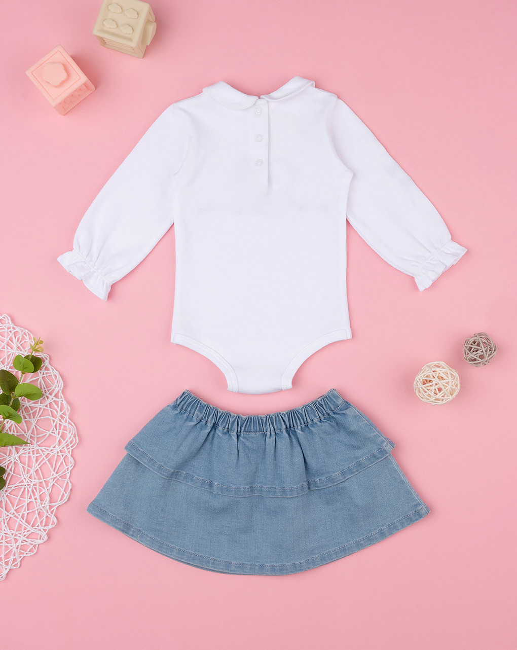 Conjunto de body y falda para bebé tencell - Prénatal