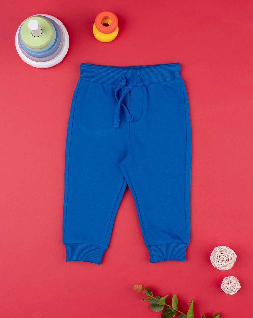 Pantalón de felpa azul bebé - Prénatal