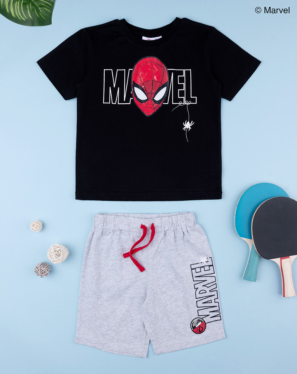 Conjunto de 2 piezas para niño de camiseta y pantalón corto spiderman - Prénatal