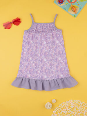 Vestido de niña de jersey allover morado mini me - Prénatal