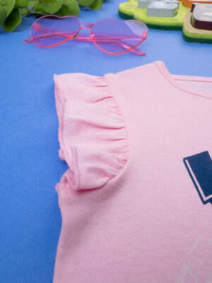Camiseta rosa sin mangas de niña con estampado - Prénatal