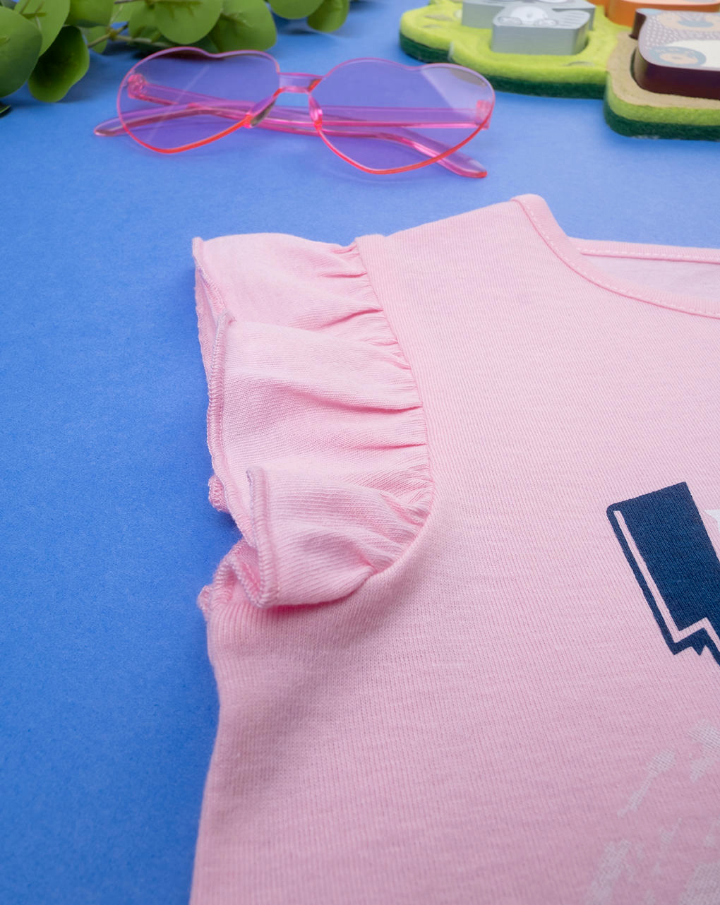 Camiseta rosa sin mangas de niña con estampado - Prénatal
