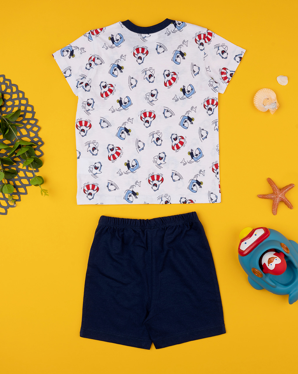 Pijama corto de dos piezas 'shark' para niño - Prénatal