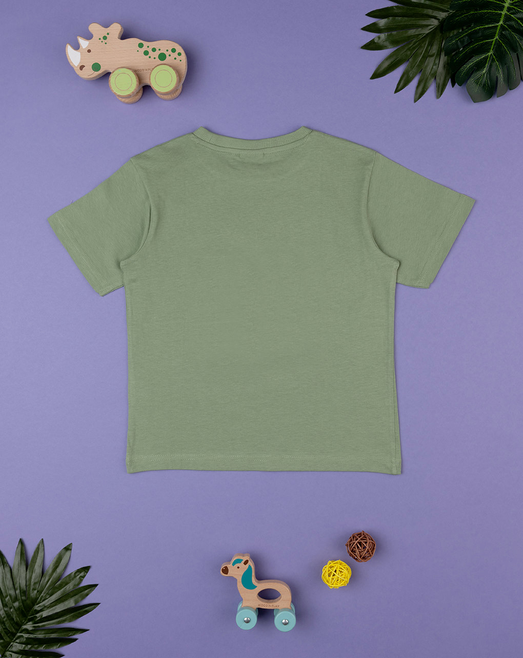 Camiseta verde de niño de manga corta con estampado - Prénatal