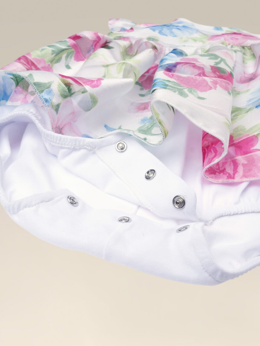 Vestido estampado de flores efecto pelele para recién nacida - Prénatal