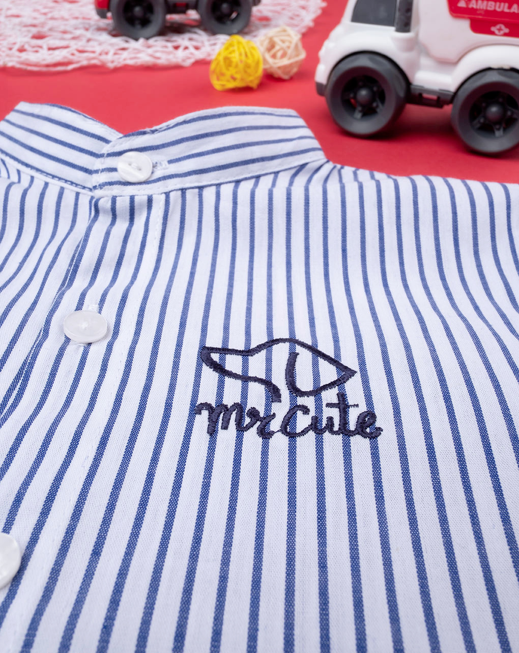 Elegante camisa de rayas de media manga para niño - Prénatal