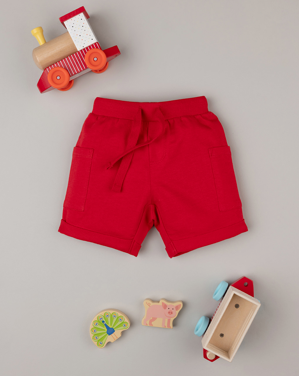 Pantalones cortos deportivos rojos de niño - Prénatal