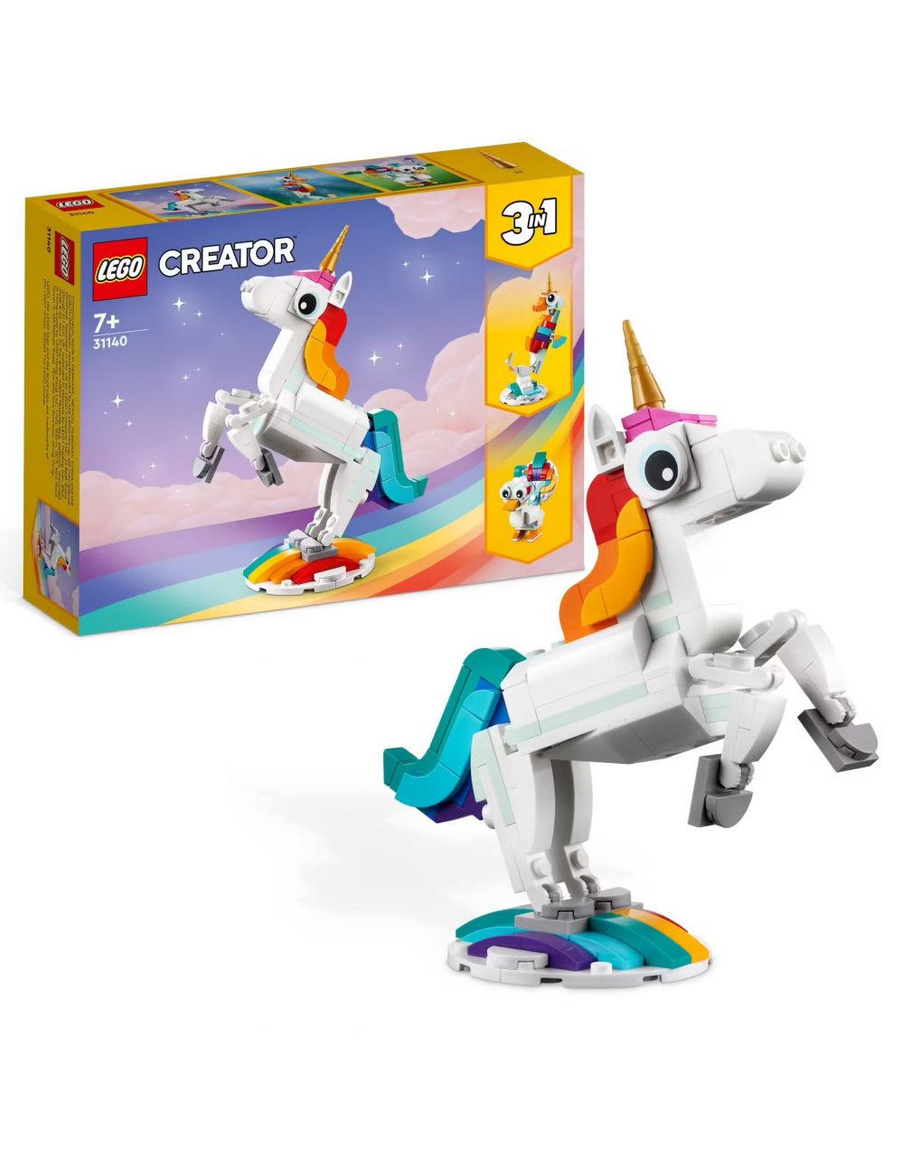 Set 3 en 1 unicornio mágico - lego creator - LEGO
