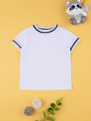 Jersey básico blanco de manga corta para bebé - Prénatal