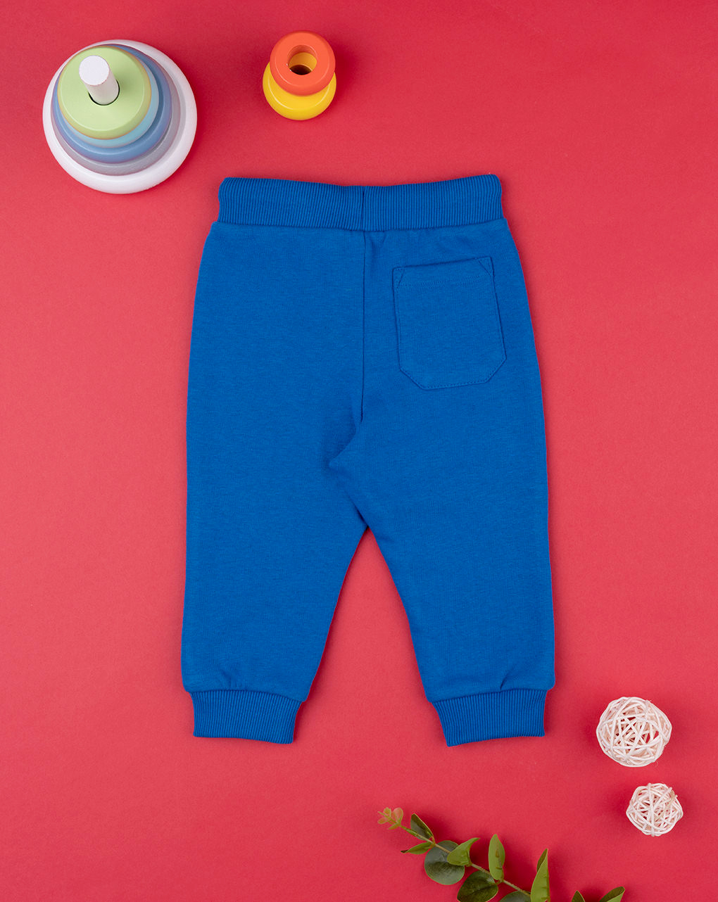 Pantalón de felpa azul bebé - Prénatal