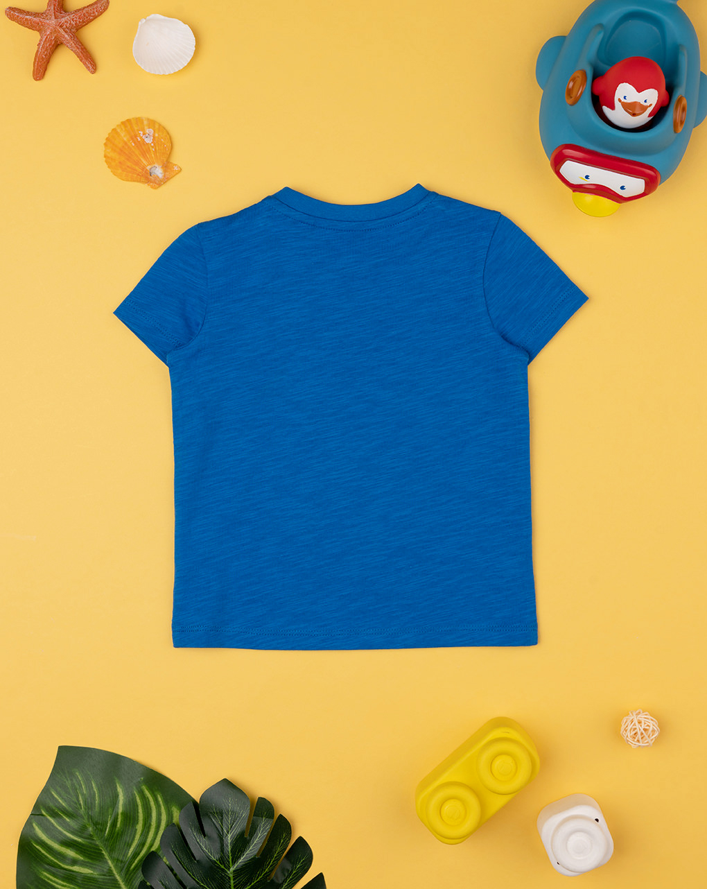 Camiseta azul bebé de media manga con estampado - Prénatal