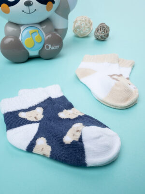 Lote 2 calcetines bebé azul/beige - Prénatal
