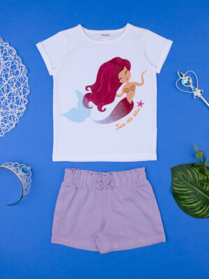 Conjunto bambina camiseta + short "sirenetta" - Prénatal
