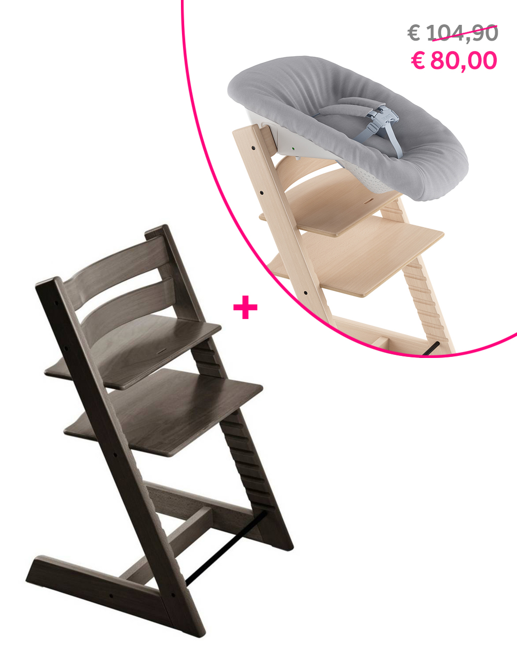 Stokke® tripp trapp hazy grey + newborn set a un precio especial -