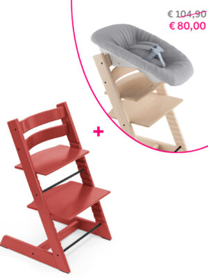Stokke® tripp trapp warm red + newborn set a un precio especial - 