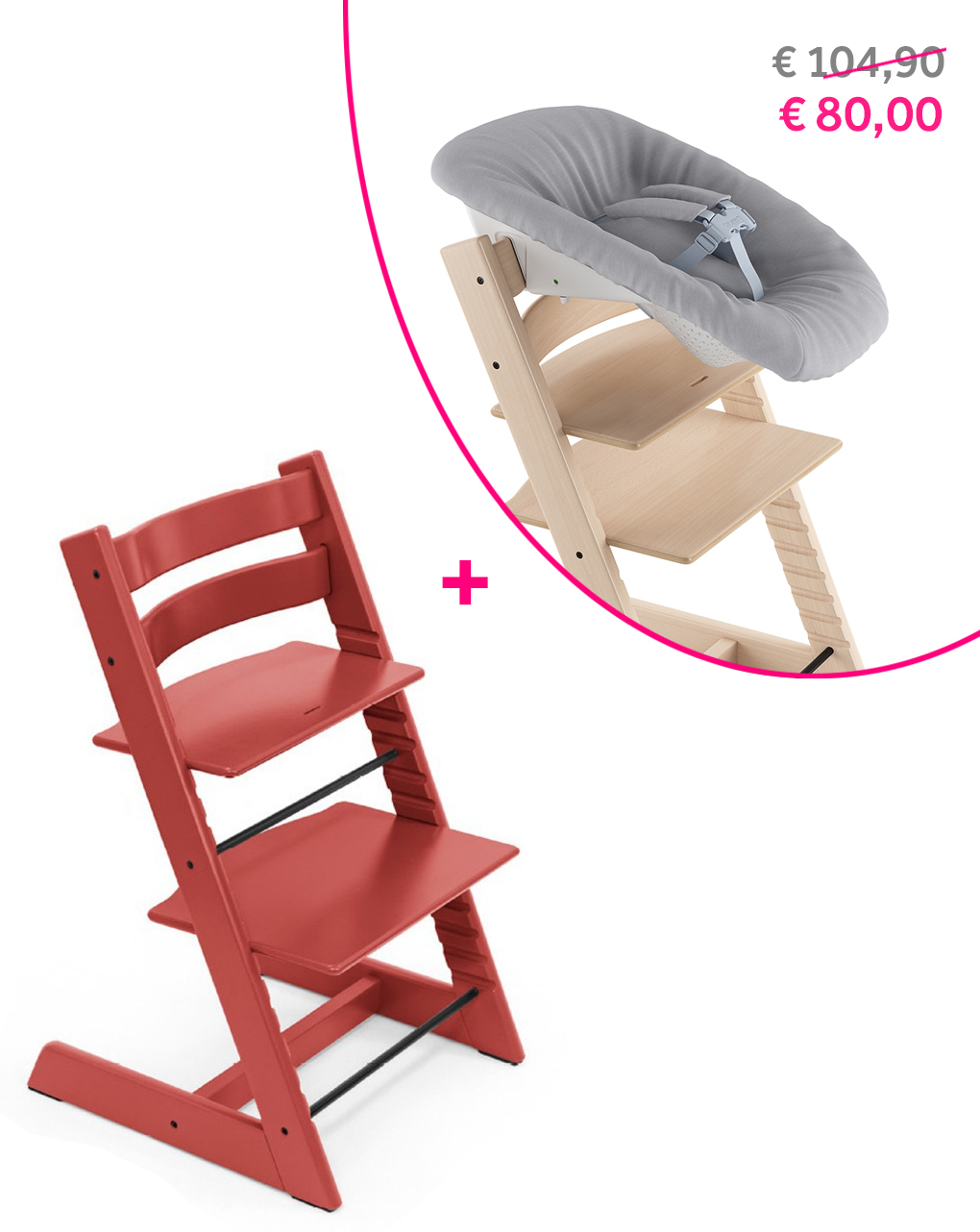 Stokke® tripp trapp warm red + newborn set a un precio especial -