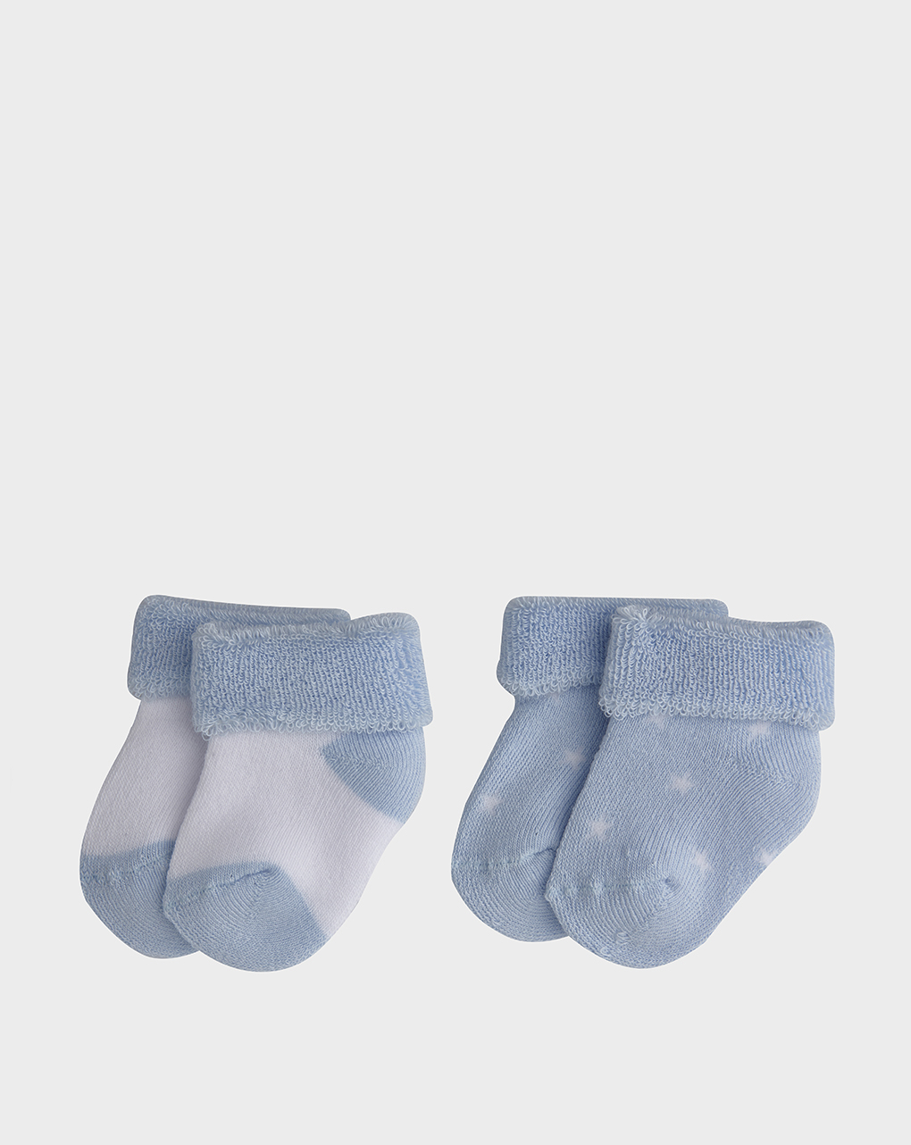 Pack 2 pares de calcetines de rizo azul con estrellas - Prénatal