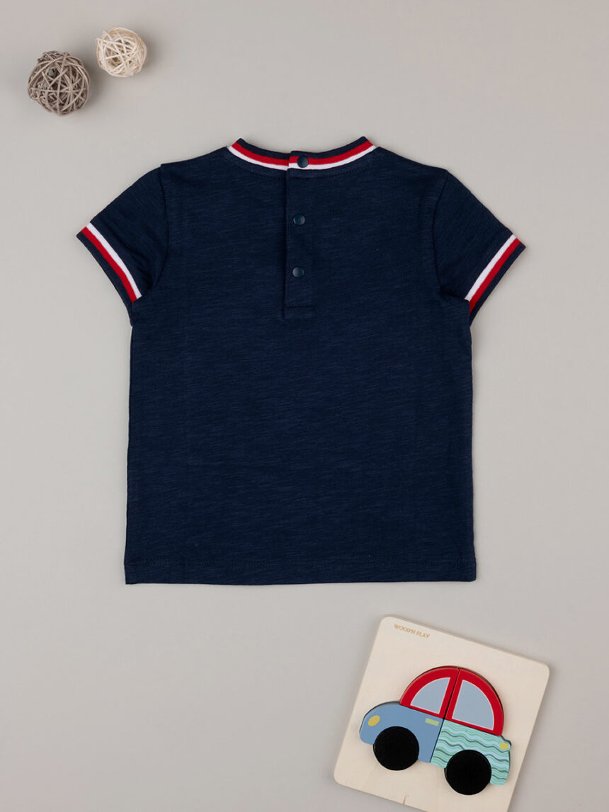 Camiseta azul bebé de manga corta - Prénatal