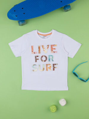 Camiseta infantil de media manga "live for surf - Prénatal
