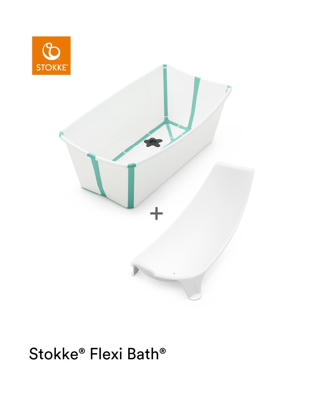 Flexi bath® bundle white/acqua - stokke - Stokke