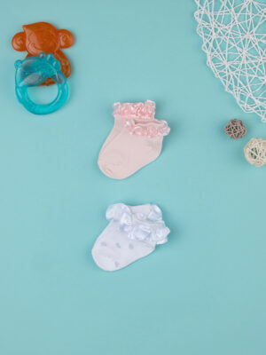 Lote 2 calcetines rosa bebé - Prénatal