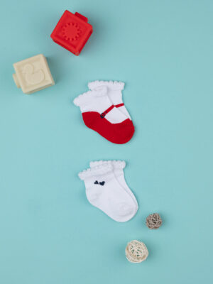 Pack 2 calcetines de algodón orgánico para bebé - Prénatal
