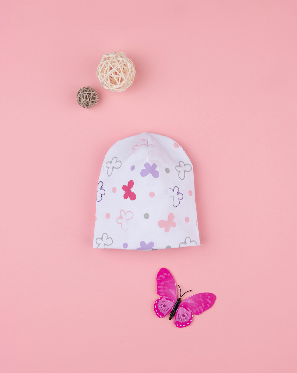 Gorra "mariposas" de jersey de niña - Prénatal
