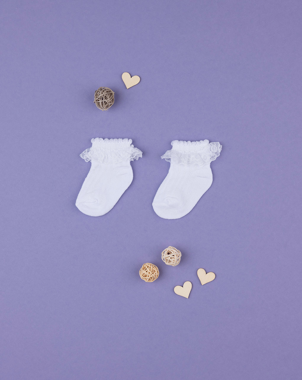Calcetines cortos blancos de algodón - Prénatal