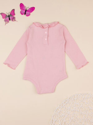 Body rosa de manga larga para bebé niña mariposas - Prénatal