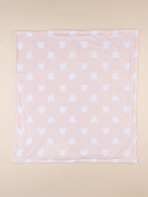 Manta de cuna de vellón rosa para bebé niña - Prénatal