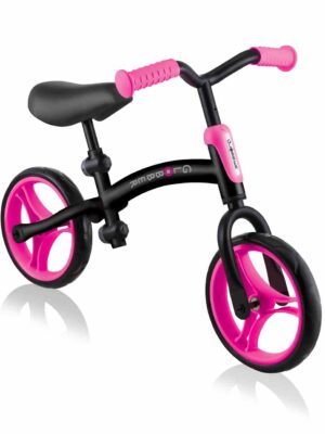 Bicicleta go bike negra/rosa neon - globber - GLO