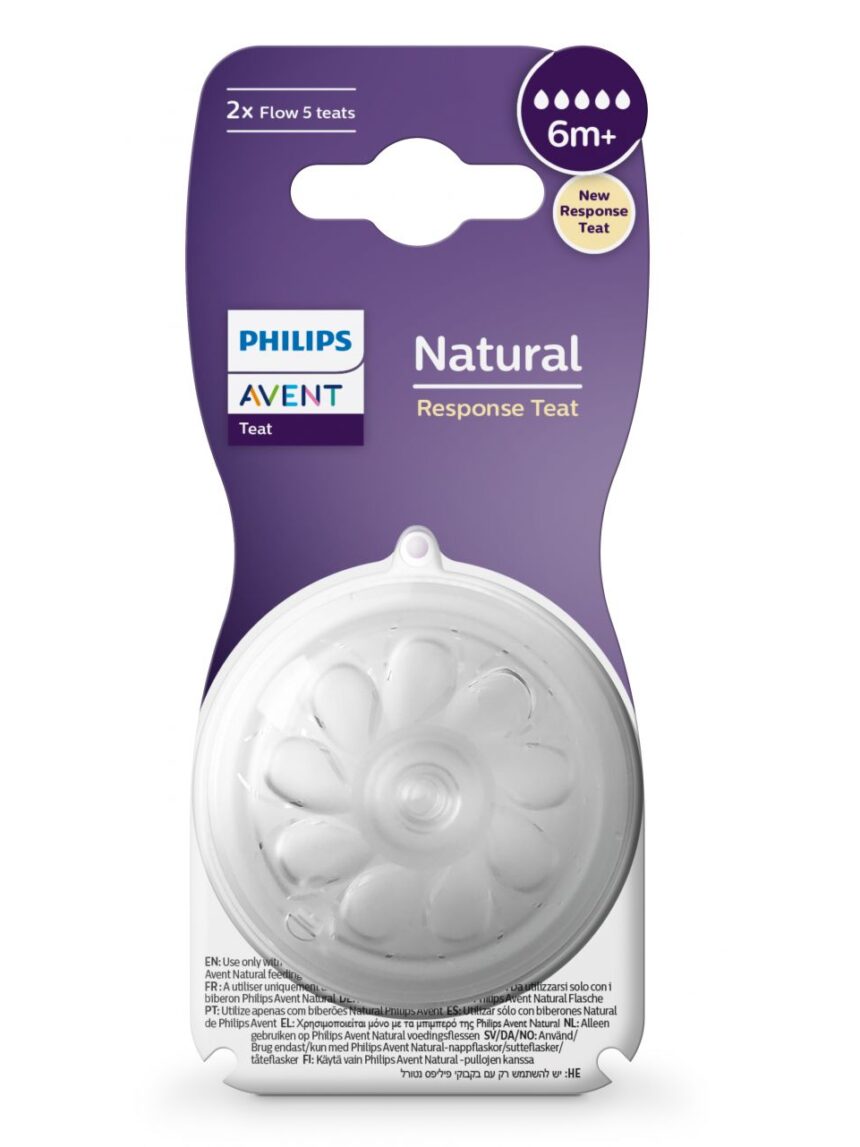 Pack 2 tetinas natural response nivel 5 (+6m) - philips avent - Philips Avent