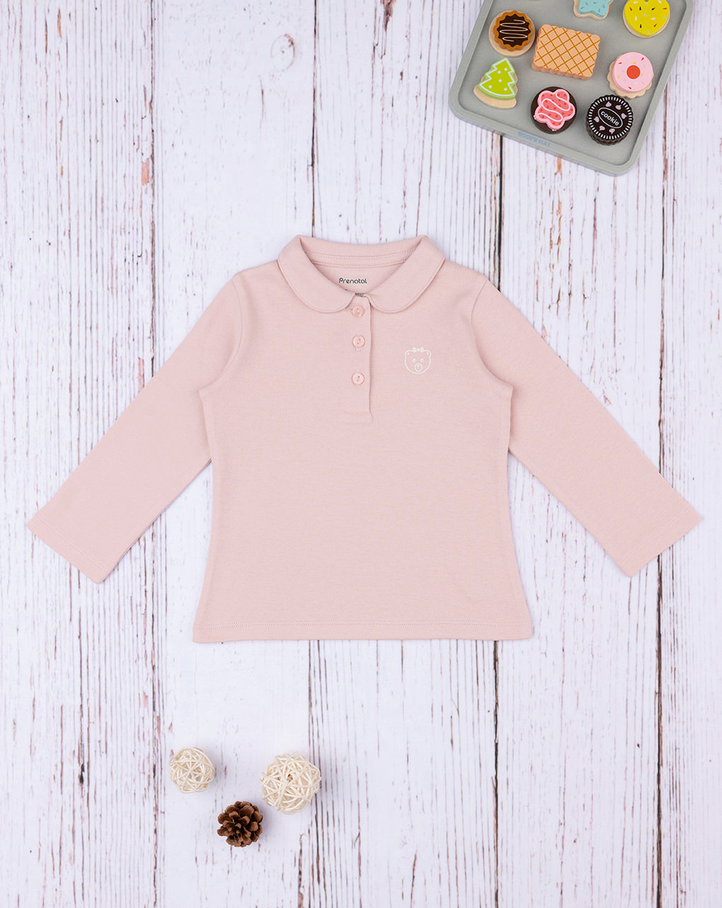 Polo rosa de niña - Prénatal