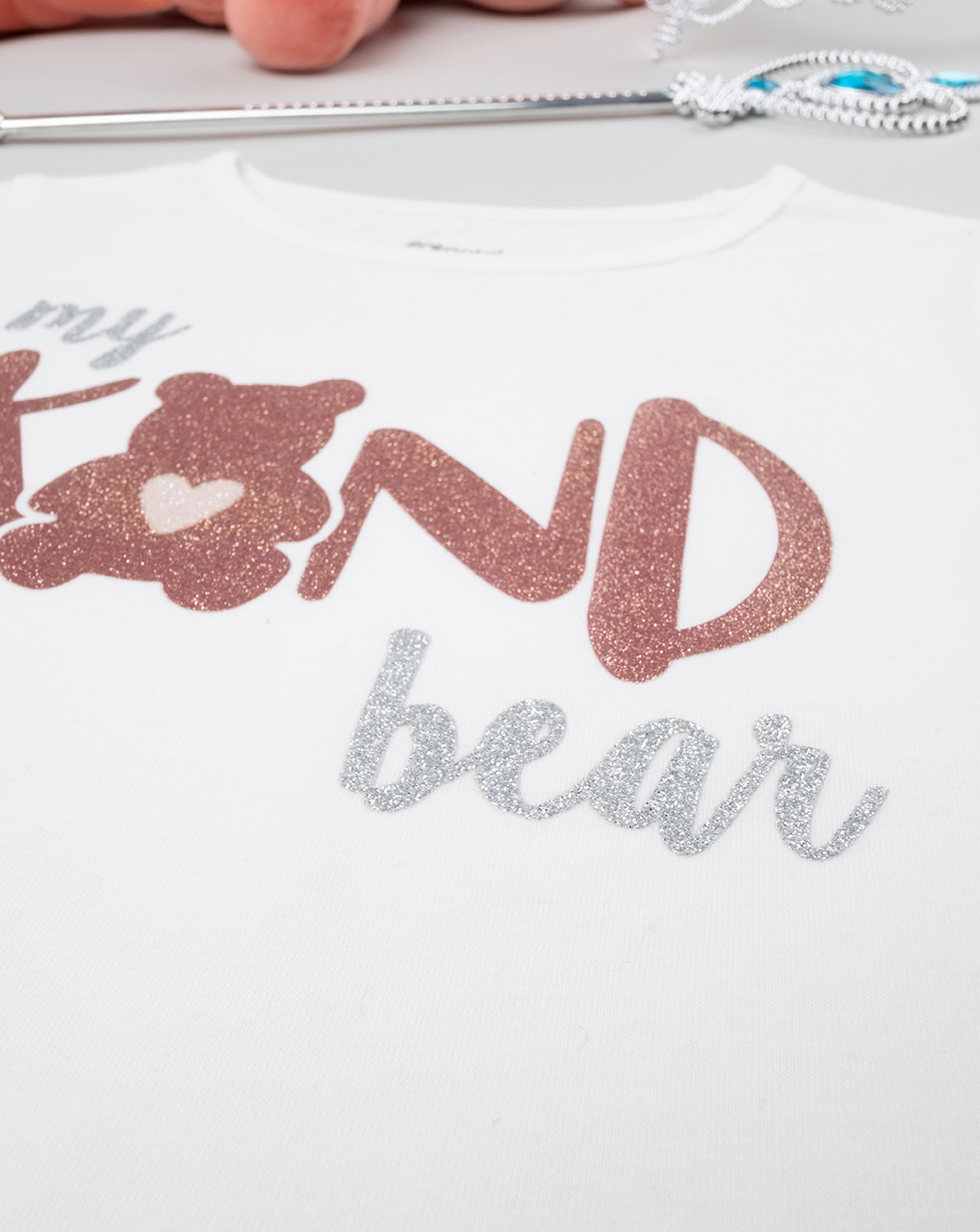 Camiseta niña "oso" purpurina - Prénatal