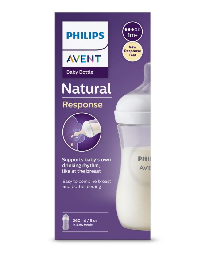 Biberon natural response 260ml (1m+) - philips avent - Philips Avent
